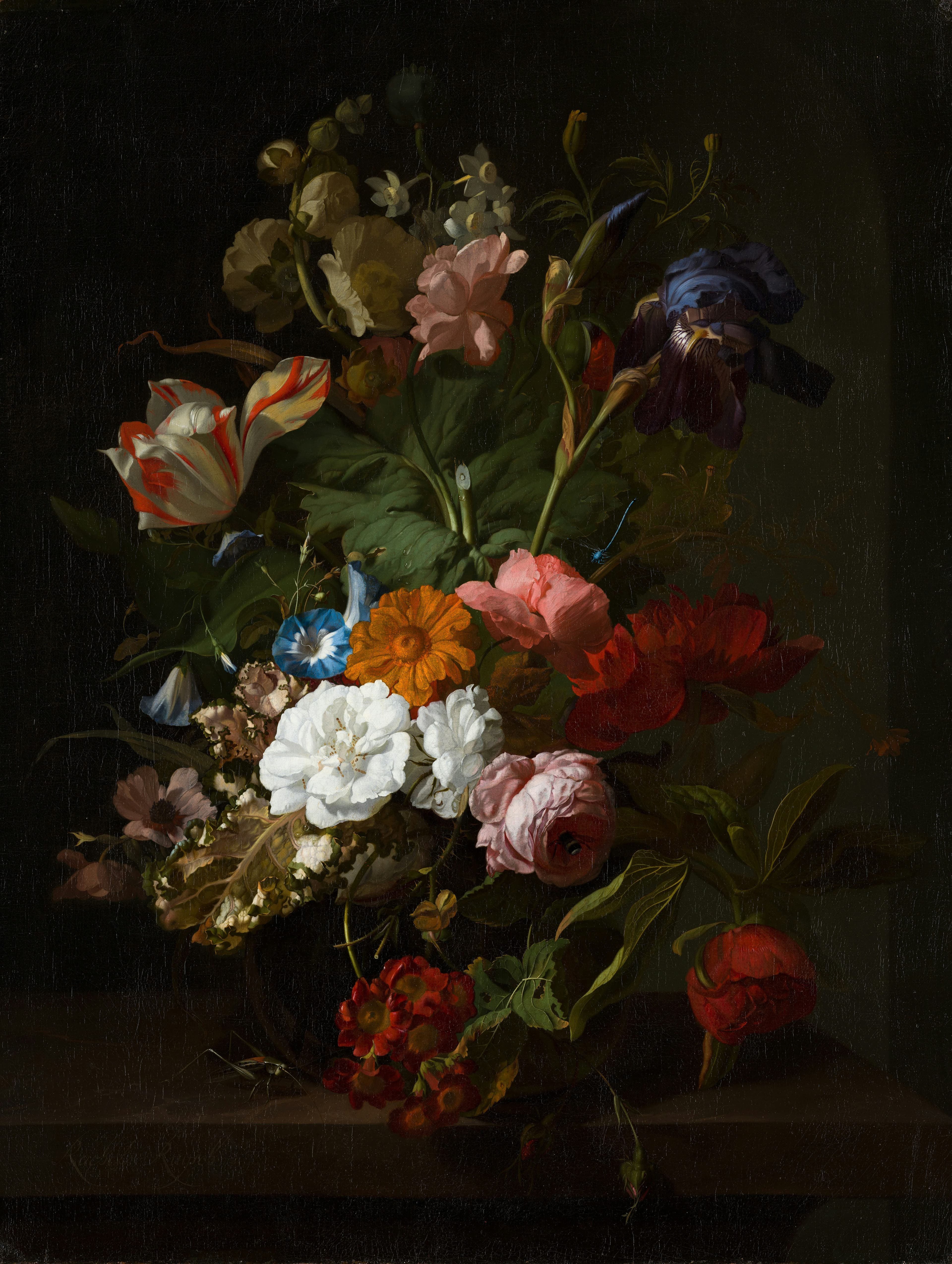 Classical floral still life painting
